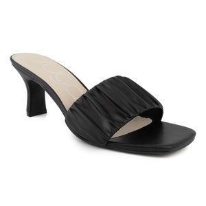 Sugar Women's Leader Kitten Heel Ruched Dress Sandals